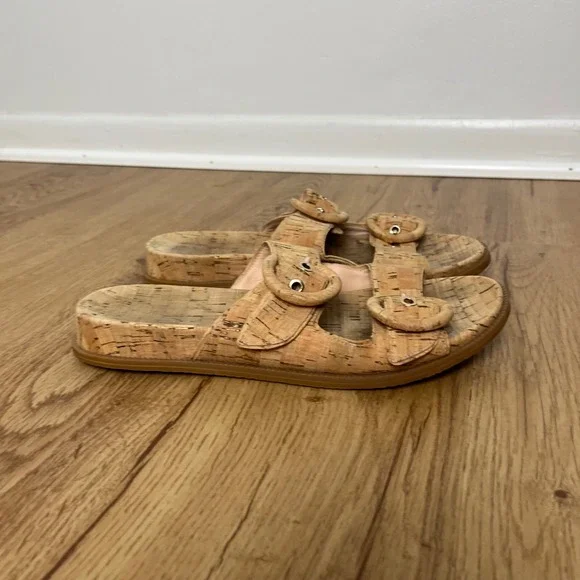 Kate Spade New York Rhodes Cork Double Buckle Slide Sandals Women's Size‎ 8 - Picture 4 of 10